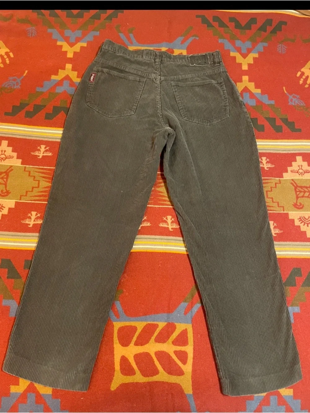 Vintage Y2K Union Bay Army Olive Green Corduroy Jeans Pants 34x29 Indie